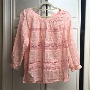Pink long sleeve lightweight top